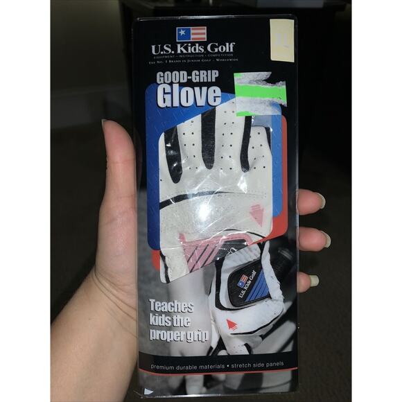 U.S. Kids Junior Good Grip Golf Glove Youth XL Left Hand LH white/Pink palm pad - Picture 4 of 5